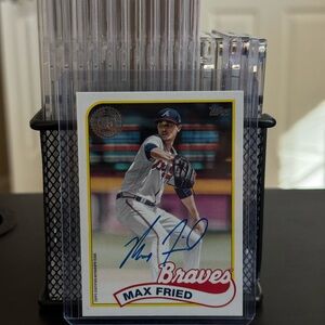 Max Fried On Card Topps Autograph